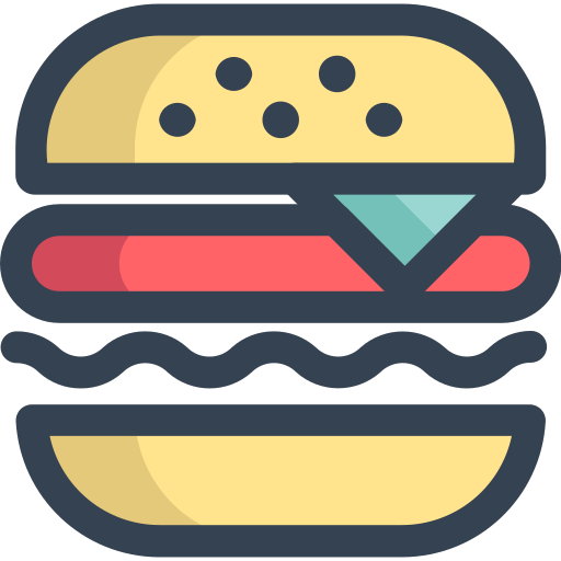 バーガー Generic Outline Color icon