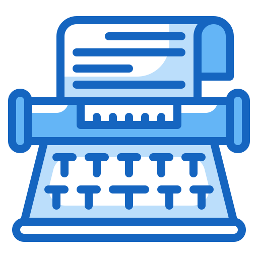 machine à écrire Generic Blue Icône