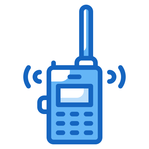 walkie-talkie Generic Blue icoon