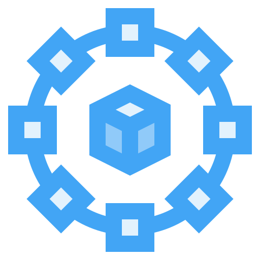 cadena de bloques Generic Blue icono