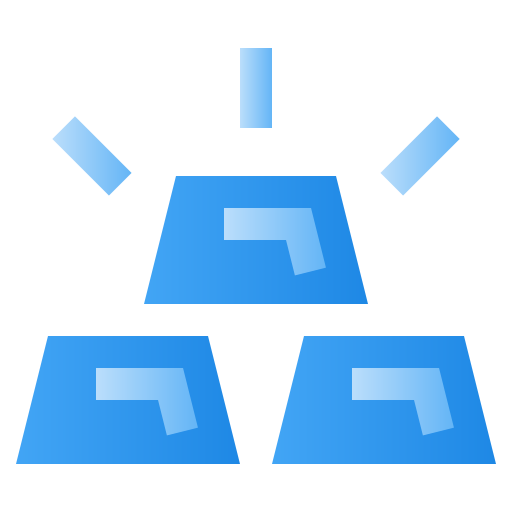 sztabki złota Generic Flat Gradient ikona