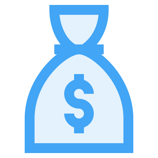 돈 가방 Generic Blue icon