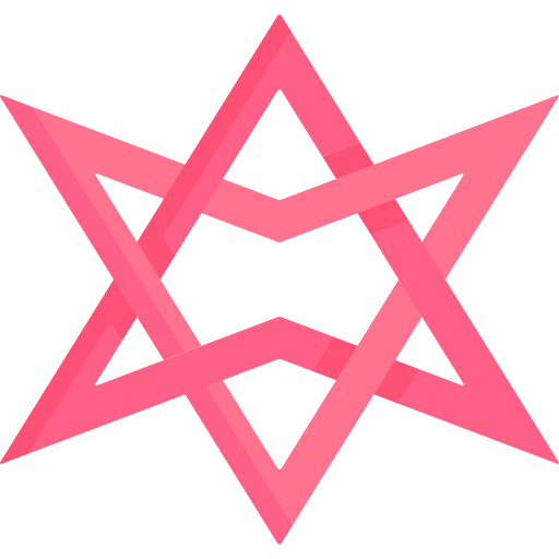 unicursaal hexagram Special Flat icoon