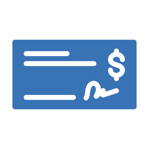 Cheque Generic Blue icon