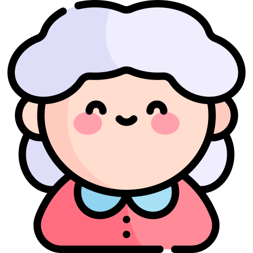 Бабушка Kawaii Lineal color иконка