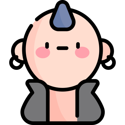 sobrino Kawaii Lineal color icono