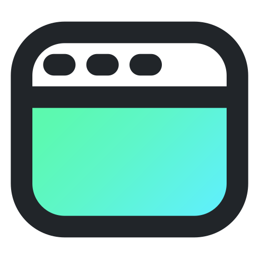 browser Generic Outline Gradient icon