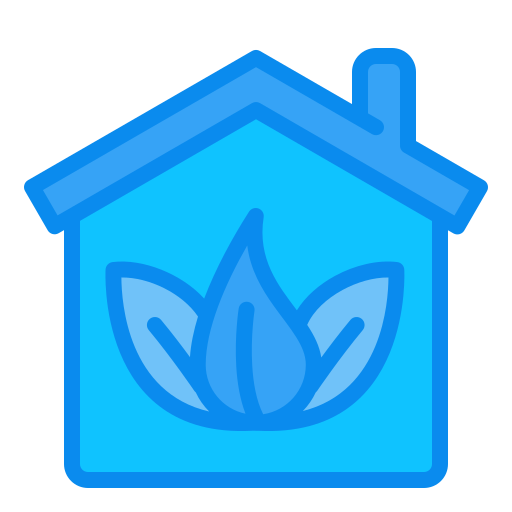 Green house Generic Blue icon