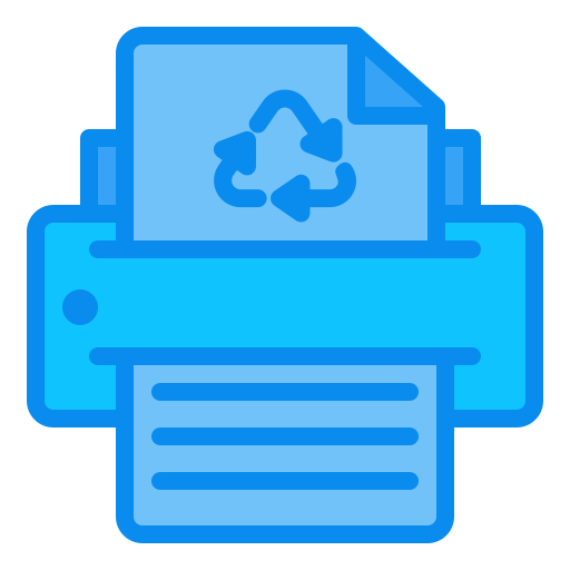Paper recycle Generic Blue icon
