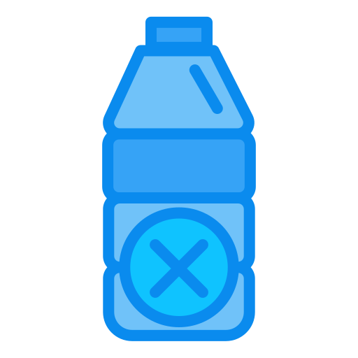 sin botellas de plástico Generic Blue icono