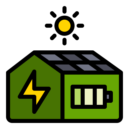 Solar house Generic Outline Color icon