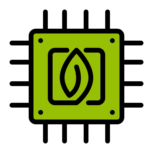 tecnología verde Generic Outline Color icono