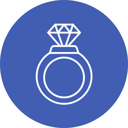 diamanten ring Generic Flat icoon