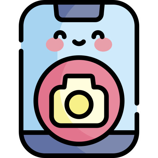 카메라 Kawaii Lineal color icon