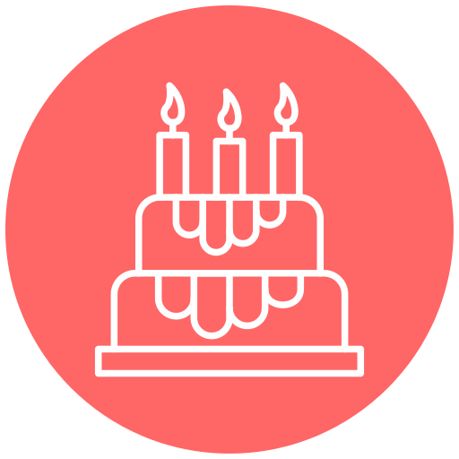 torta di compleanno Generic Flat icona