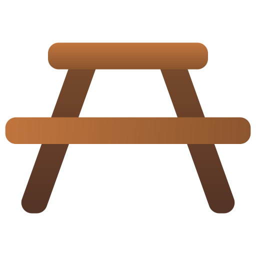 Outdoor table Generic Flat Gradient icon