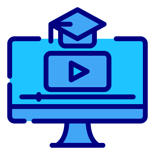 e-learning Generic Blue Ícone