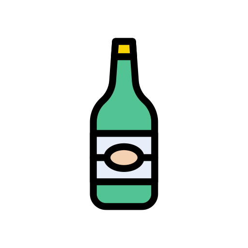 botella de vino Vector Stall Lineal Color icono
