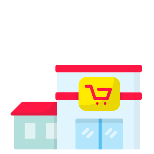 Supermarket Generic Flat icon