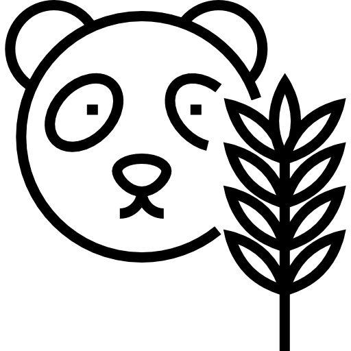 Панда Detailed Straight Lineal иконка