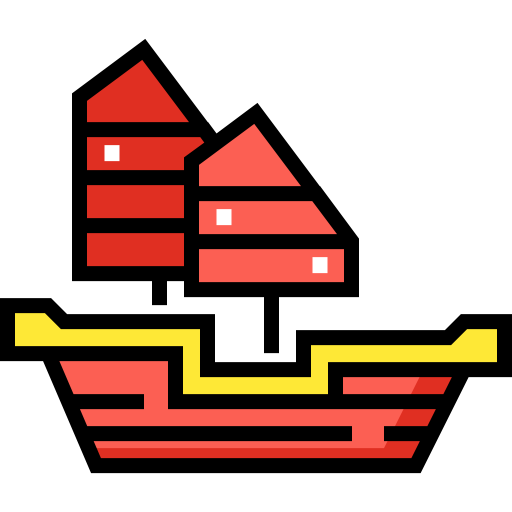 船 Detailed Straight Lineal color icon