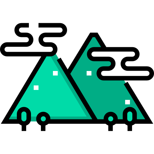 山 Detailed Straight Lineal color icon