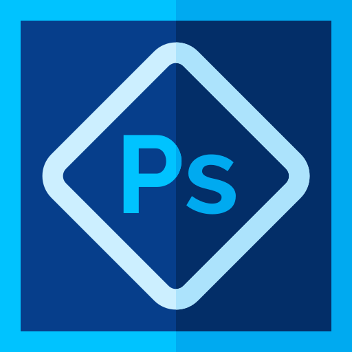 photoshop express Basic Straight Flat icon