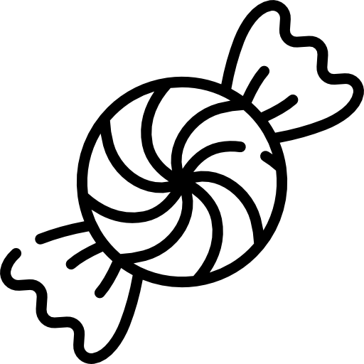caramella Kawaii Lineal icona