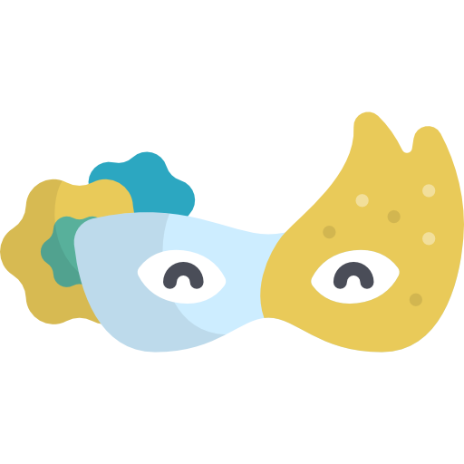 Eye mask Kawaii Flat icon