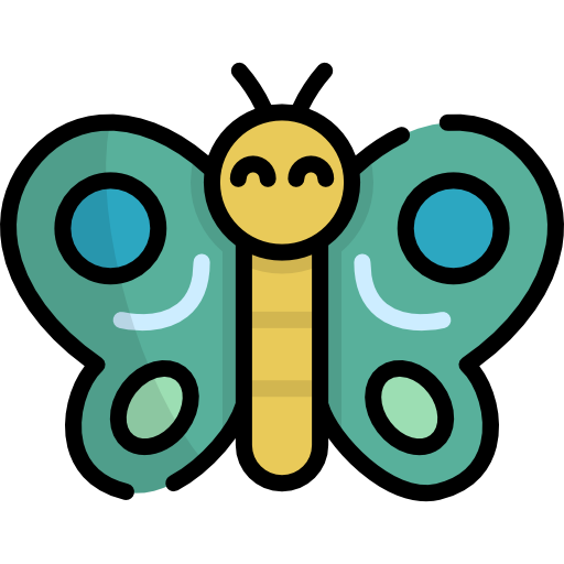 나비 Kawaii Lineal color icon