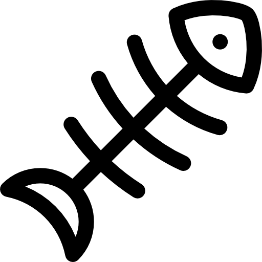 Fishbone Basic Rounded Lineal icon