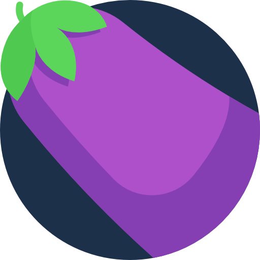aubergine Detailed Flat Circular Flat icon