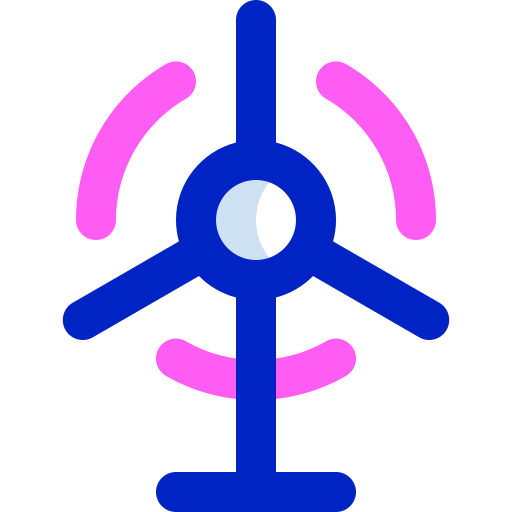 Wind turbine Super Basic Orbit Color icon