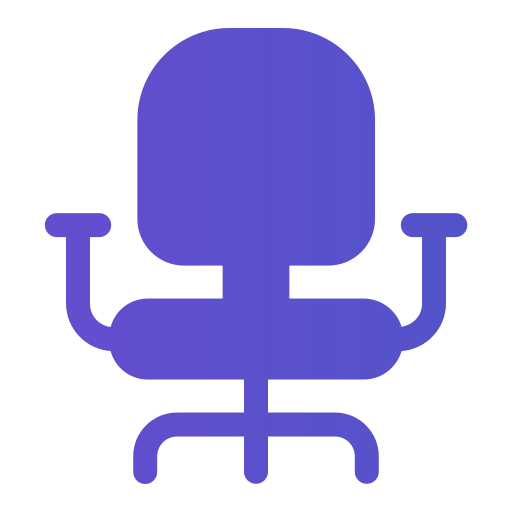 cadeira de escritório Generic Flat Gradient Ícone