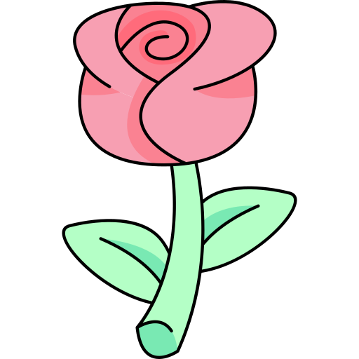róża Generic Thin Outline Color ikona