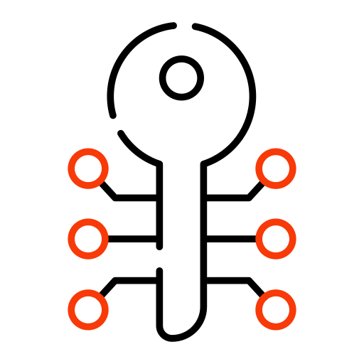 디지털 키 Generic Outline Color icon