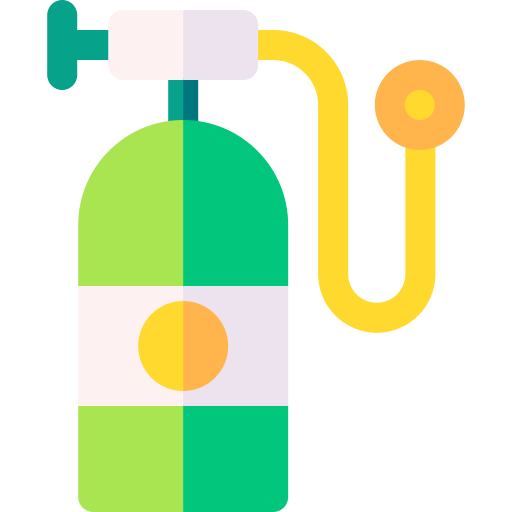 tanque de oxígeno Basic Rounded Flat icono