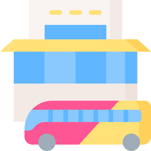 estación de autobuses Special Flat icono