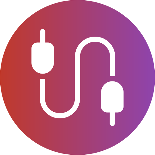 cable de sonido Generic Flat Gradient icono