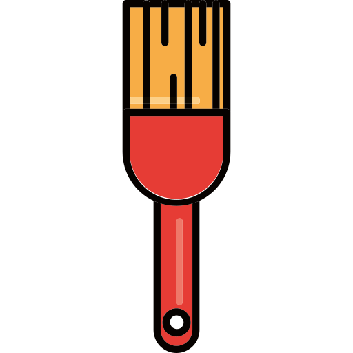 Brush Generic Thin Outline Color icon
