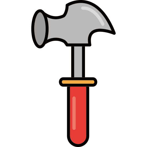 Hammer Generic Thin Outline Color icon