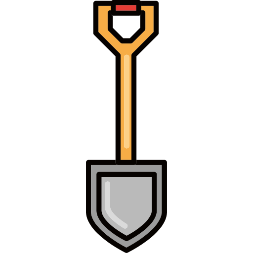 Shovel Generic Thin Outline Color icon