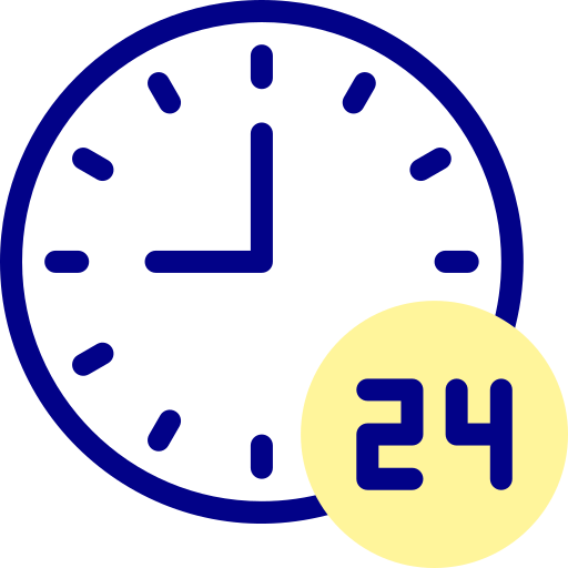 24 hours Detailed Mixed Lineal color icon