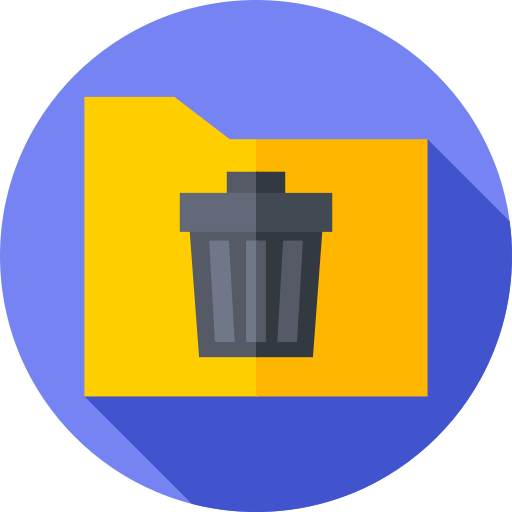 Trash can Flat Circular Flat icon