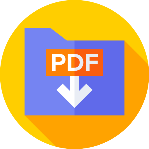 pdf 다운로드 Flat Circular Flat icon