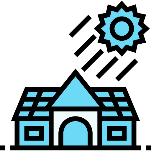 太陽光発電 Generic Blue icon