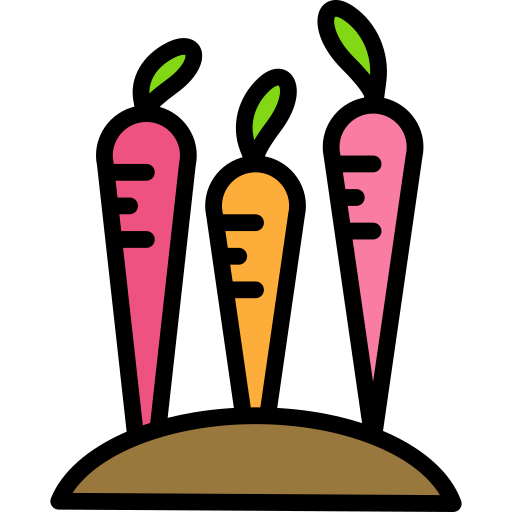 zanahorias Darius Dan Lineal Color icono