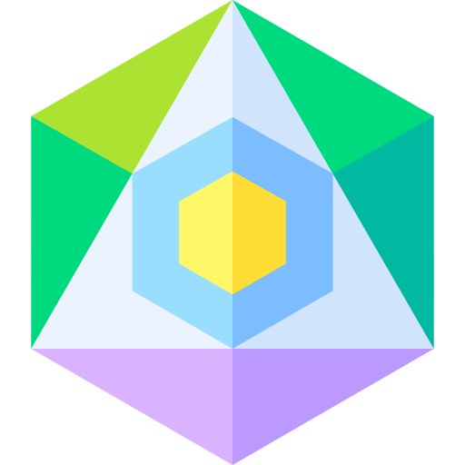 Icosahedron Basic Straight Flat icon