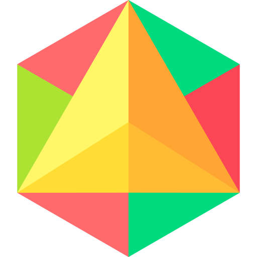 tetraedro Basic Straight Flat Ícone