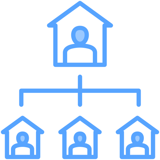 struktura organizacyjna Generic Blue ikona